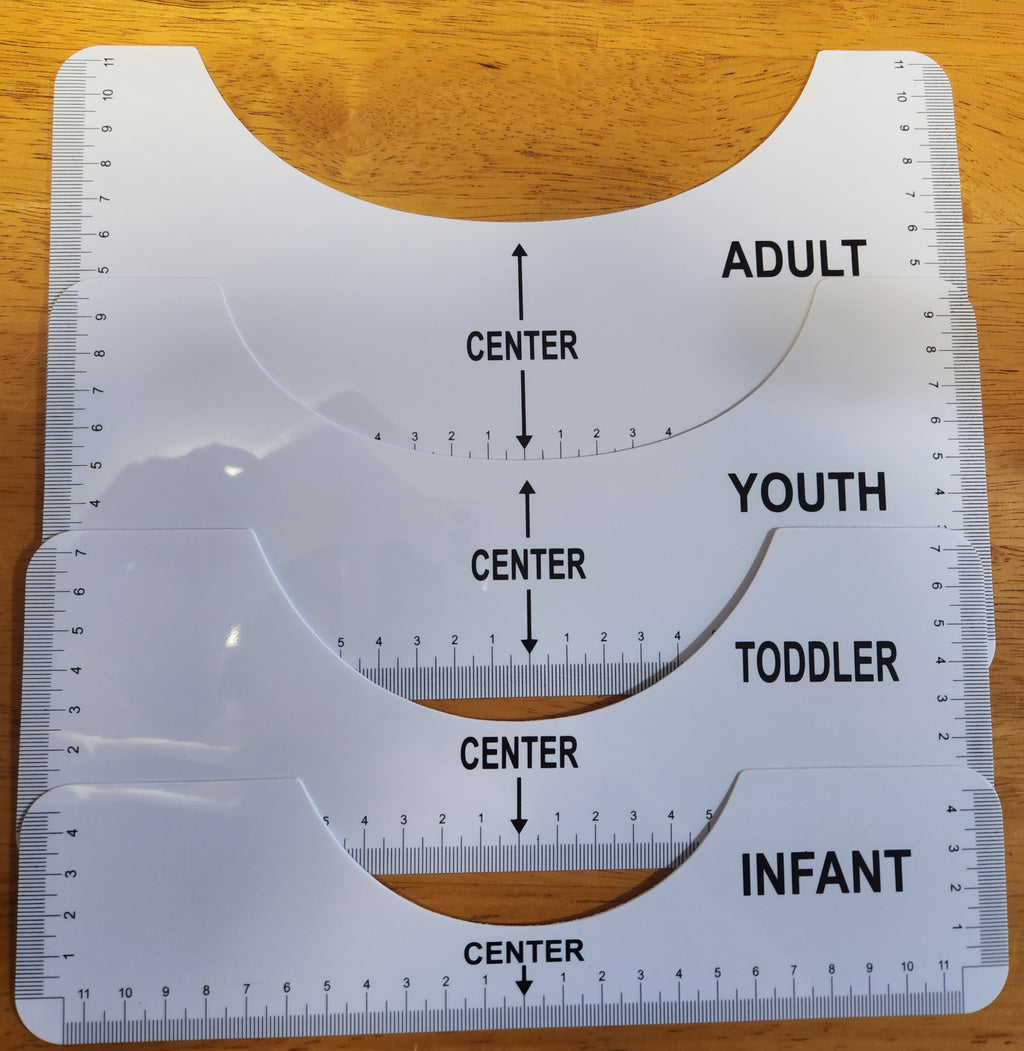 T-shirt alignment ruler