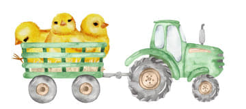 Easter Chicks Tractor