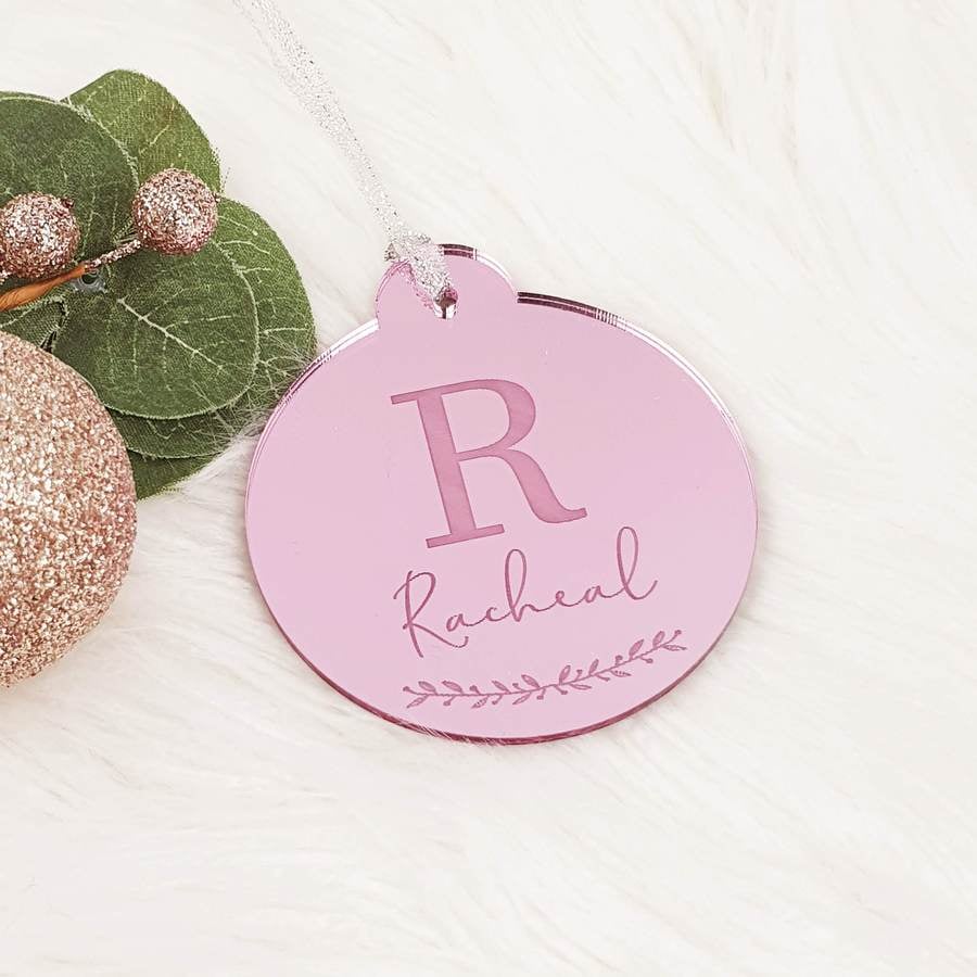 Personalised Mirror Baubles