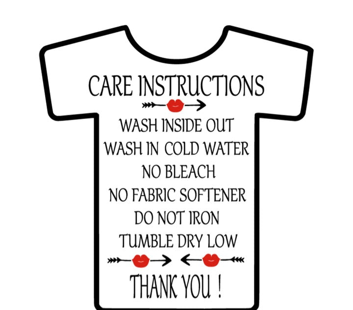 HTV care instructions T-Shirt